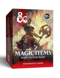 D&D Dungeons & Dragons Reference Cards Magic Items Rare and Very Rare