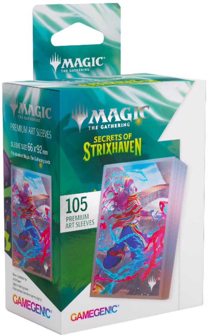 Gamegenic Magic The Gathering Secrets of Strixhaven Premium Art Sleeves - Rootha, Mastering the Moment (66 x 92 mm) (105 Sleeves Per Pack)