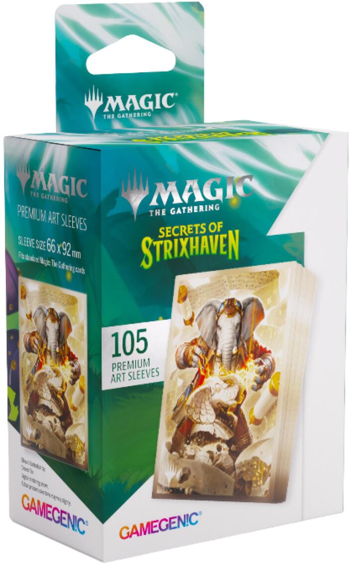 Gamegenic Magic The Gathering Secrets of Strixhaven Premium Art Sleeves - Quintorius, History Chaser (66 x 92 mm) (105 Sleeves Per Pack)