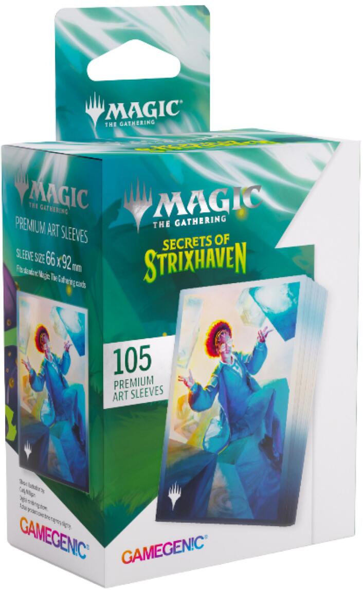 Gamegenic Magic The Gathering Secrets of Strixhaven Premium Art Sleeves - Zimone, Infinite Analyst (66 x 92 mm) (105 Sleeves Per Pack)