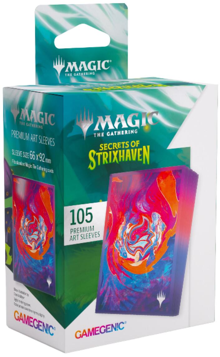 Gamegenic Magic The Gathering Secrets of Strixhaven Premium Art Sleeves - Prismari (66 x 92 mm) (105 Sleeves Per Pack)