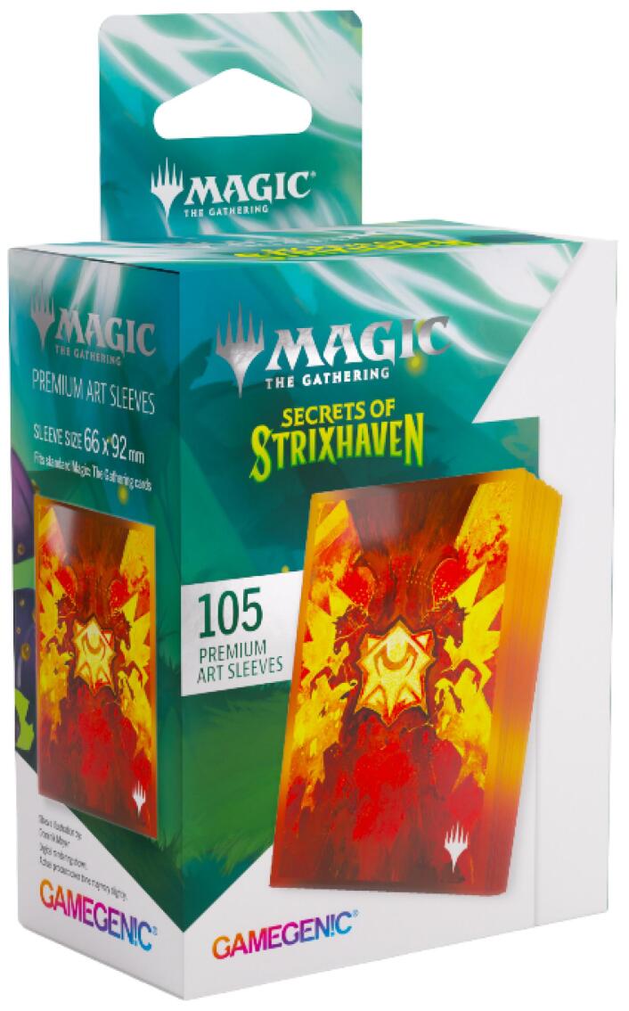 Gamegenic Magic The Gathering Secrets of Strixhaven Premium Art Sleeves - Lorehold (66 x 92 mm) (105 Sleeves Per Pack)