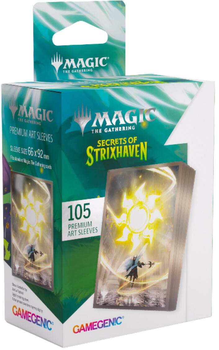 Gamegenic Magic The Gathering Secrets of Strixhaven Premium Art Sleeves - Plains (66 x 92 mm) (105 Sleeves Per Pack)