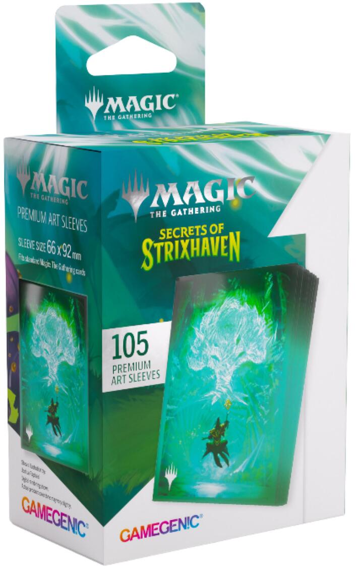 Gamegenic Magic The Gathering Secrets of Strixhaven Premium Art Sleeves - Forest (66 x 92 mm) (105 Sleeves Per Pack)
