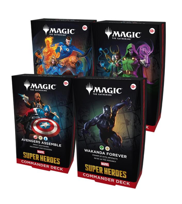 PREORDER Magic the Gathering Marvel Super Heroes Commander Decks Bundle